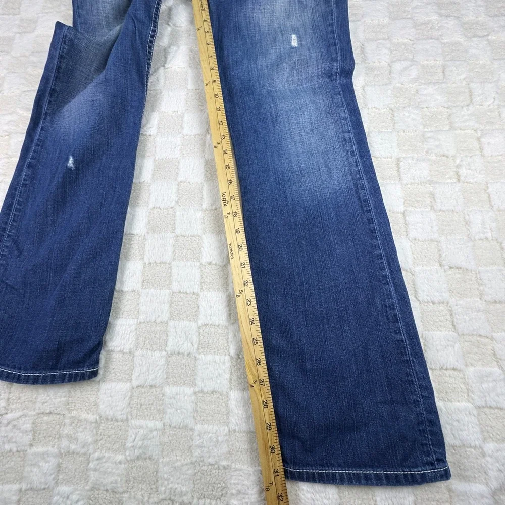 BKE Denim Mens Aiden Relaxed Bootcut Jeans Distressed Rips Size‎ 30R